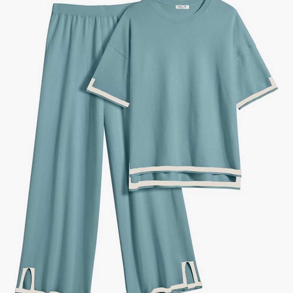 NWT EKOUAER Casual Knit Travel Matching set EKR